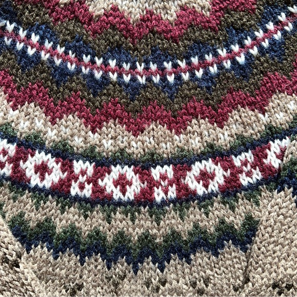 Vintage Apollo Rossi Men’s Fair Isle Sweater Size Medium Pattern Knit - Picture 8 of 8